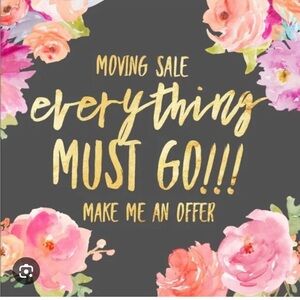 Floral Moving Sale Sign